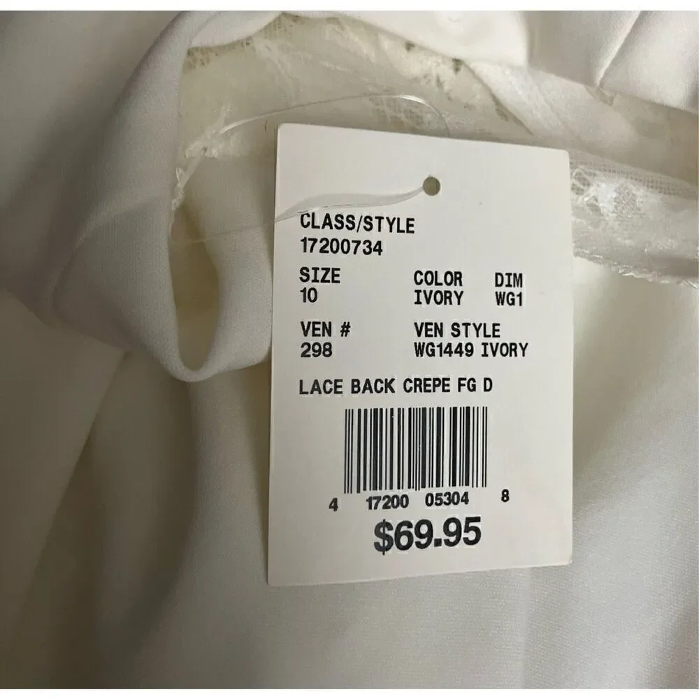 David’s Bridal Junior Bridesmaid Dress / SZ: 10 / NWT - Picture 8 of 9